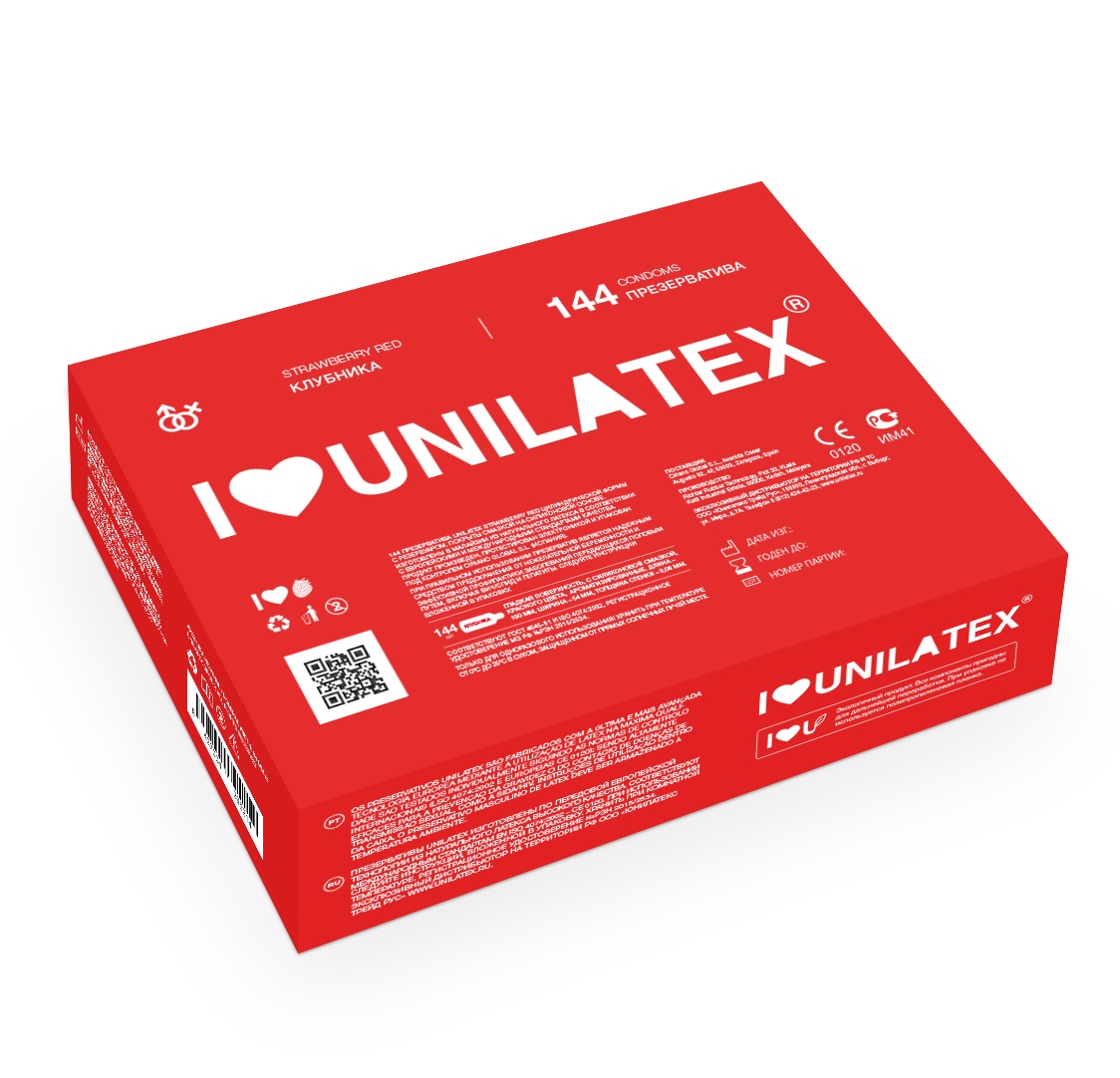 con90004 - Презервативы "Unilatex Red Strawberry", 144 шт. con90004 - Презервативы "Unilatex Red Strawberry", 144 шт.